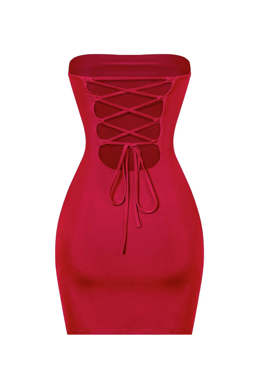 Tresser™ Strapless Tube Side Slit Mini Dress with Back Tie - Image 22