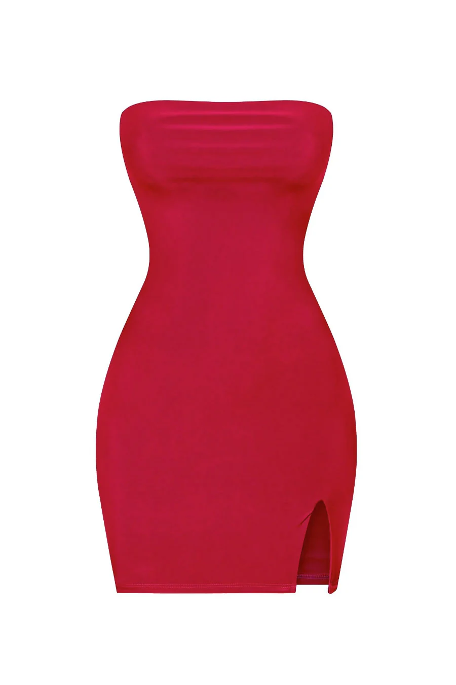 Tresser™ Strapless Tube Side Slit Mini Dress with Back Tie - Image 23