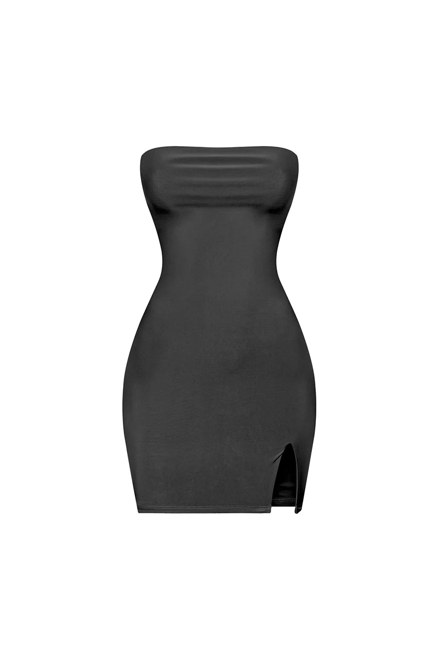Tresser™ Strapless Tube Side Slit Mini Dress with Back Tie - Image 3