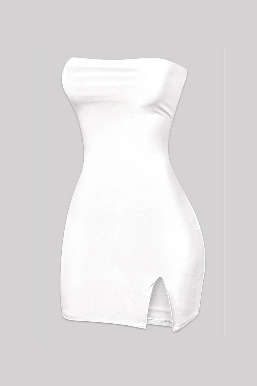 Tresser™ Strapless Tube Side Slit Mini Dress with Back Tie - Image 5