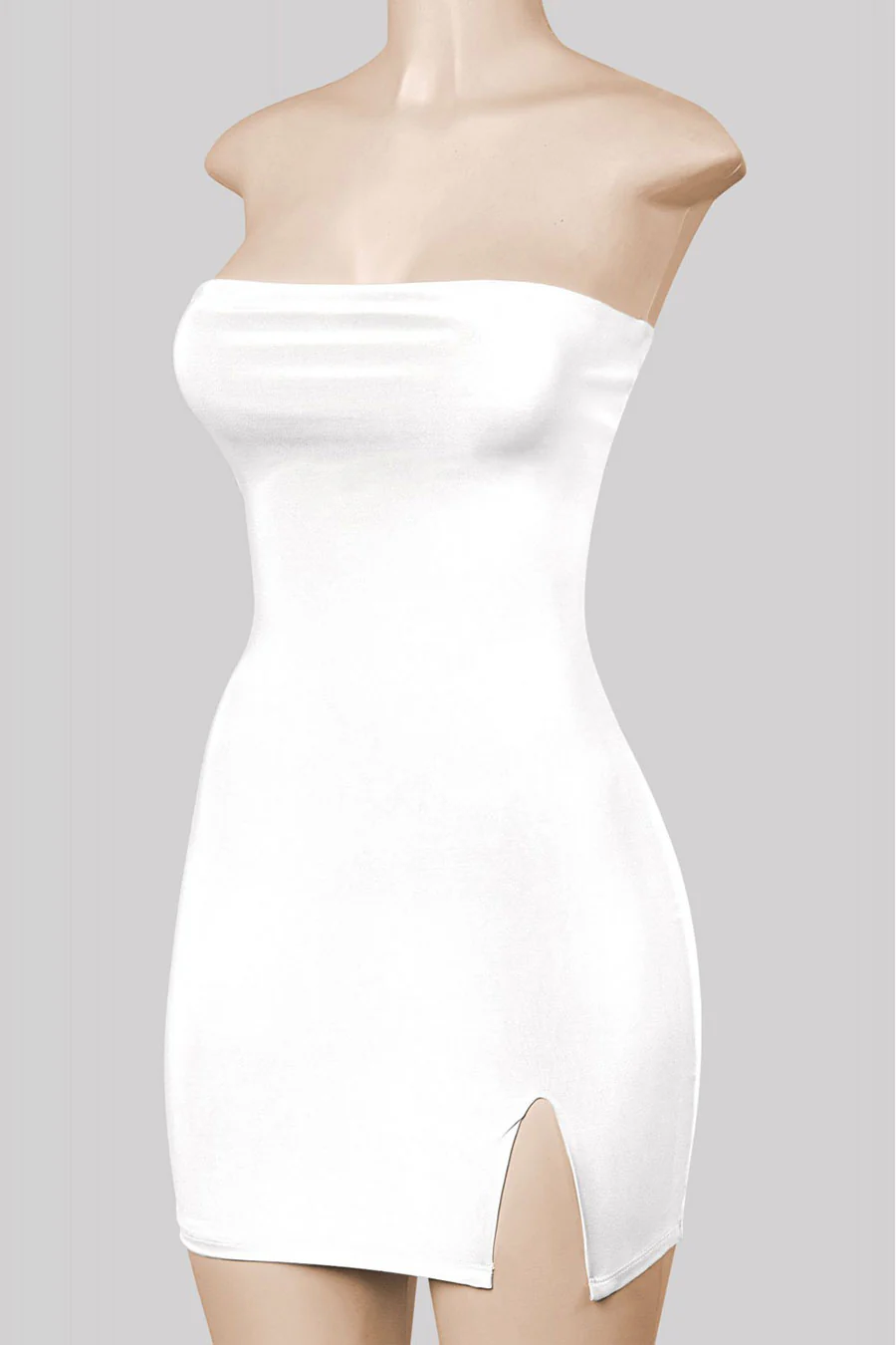 Tresser™ Strapless Tube Side Slit Mini Dress with Back Tie - Image 7