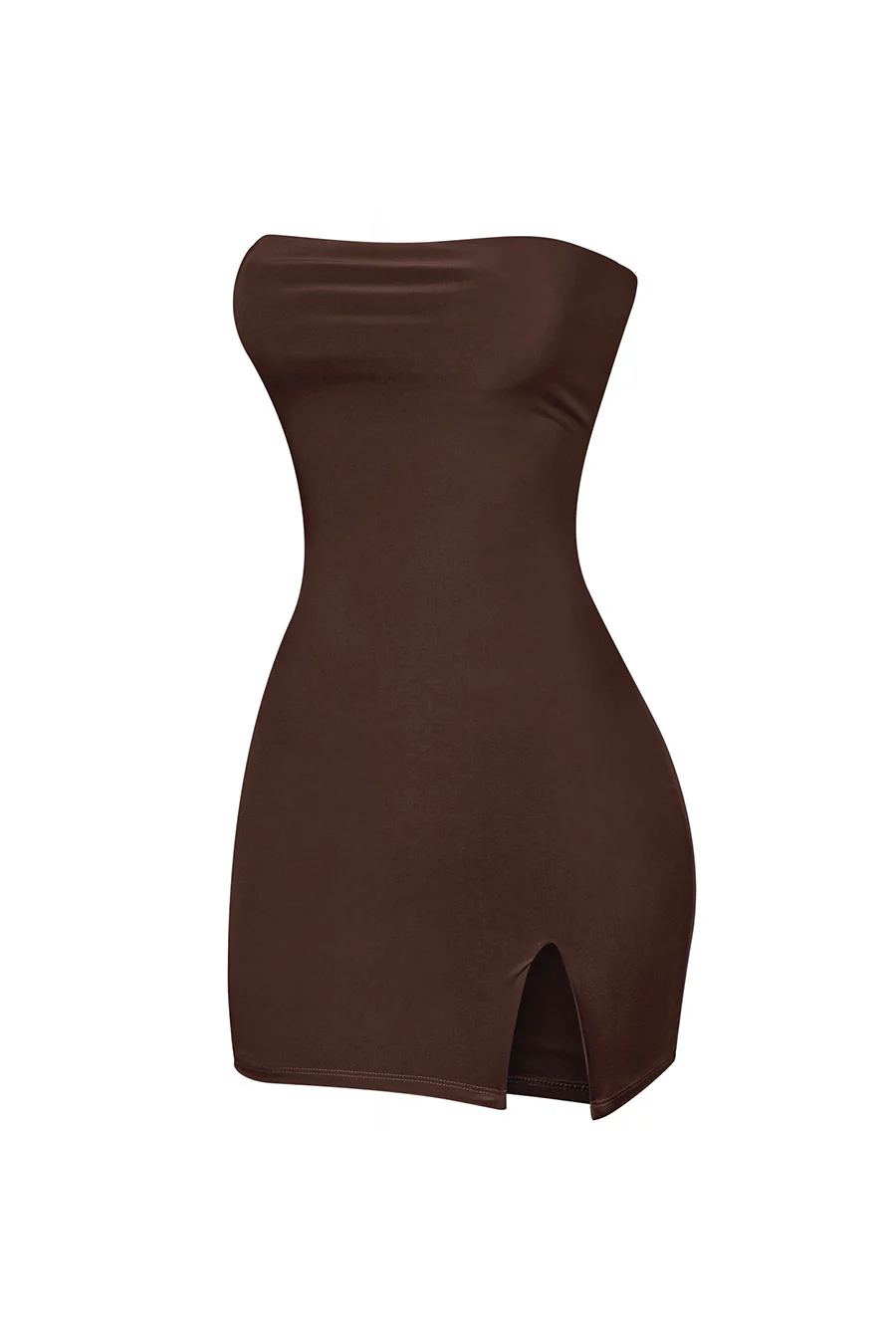 Tresser™ Strapless Tube Side Slit Mini Dress with Back Tie - Image 9