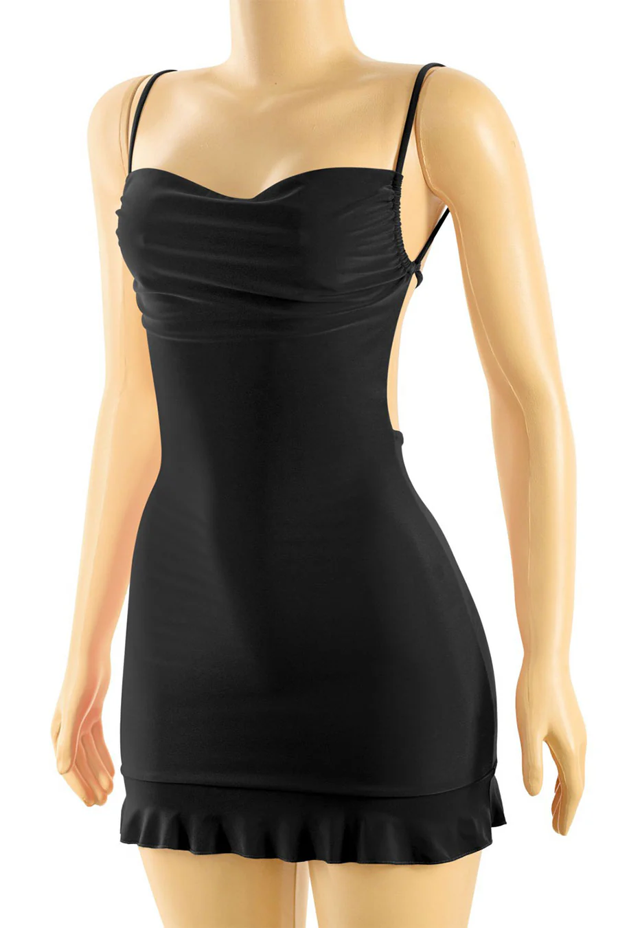 Tresser™ Strappy Cowl Neck Open Back Mini Dress - Image 4