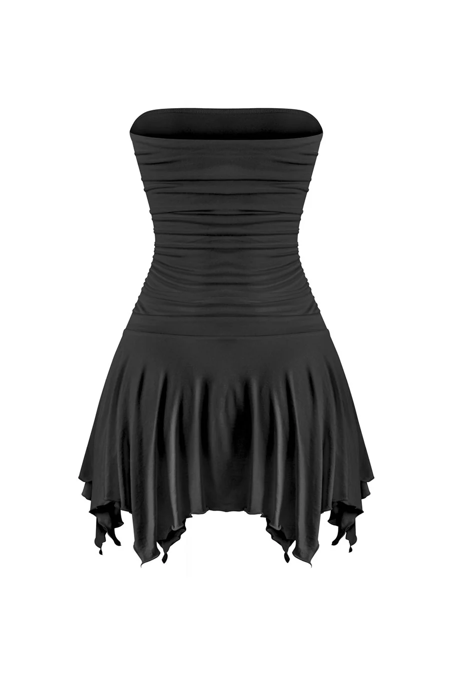Tresser™ Tube Ruched Pleated Mini Dress with Under Shorts (Double-Layer) - Image 3