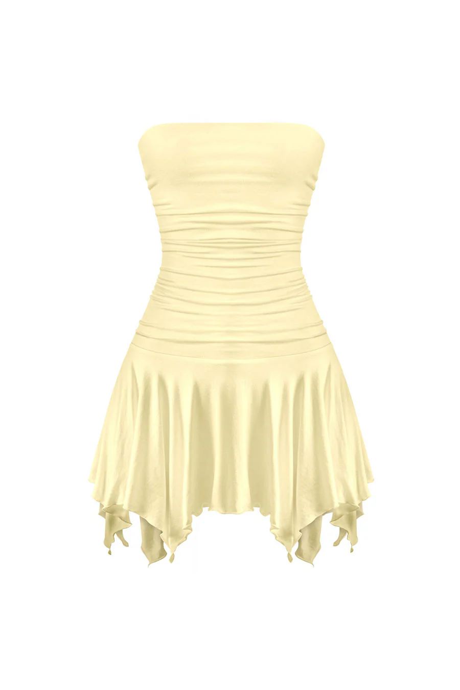 Tresser™ Tube Ruched Pleated Mini Dress with Under Shorts (Double-Layer) - Image 7