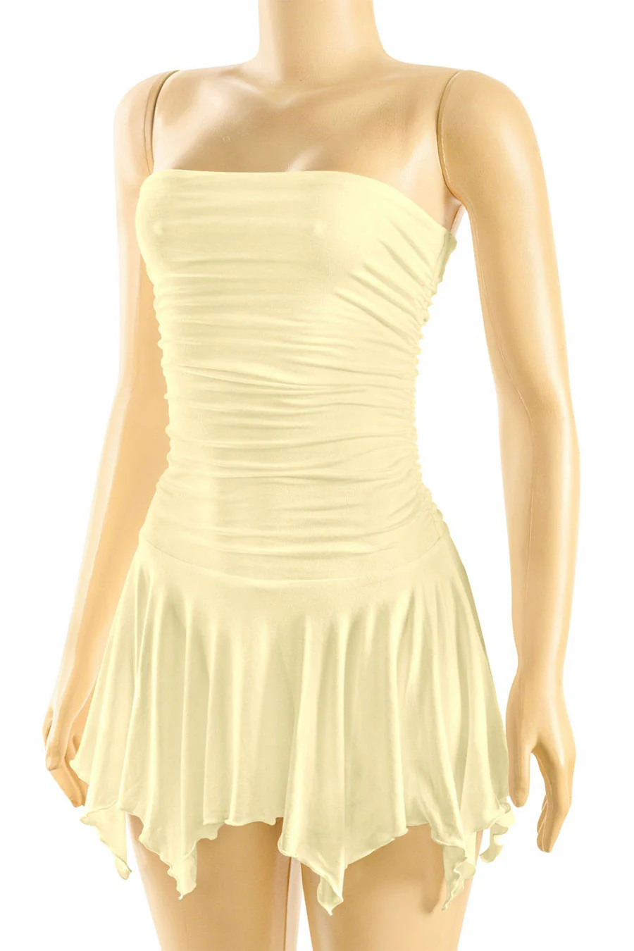 Tresser™ Tube Ruched Pleated Mini Dress with Under Shorts (Double-Layer) - Image 9