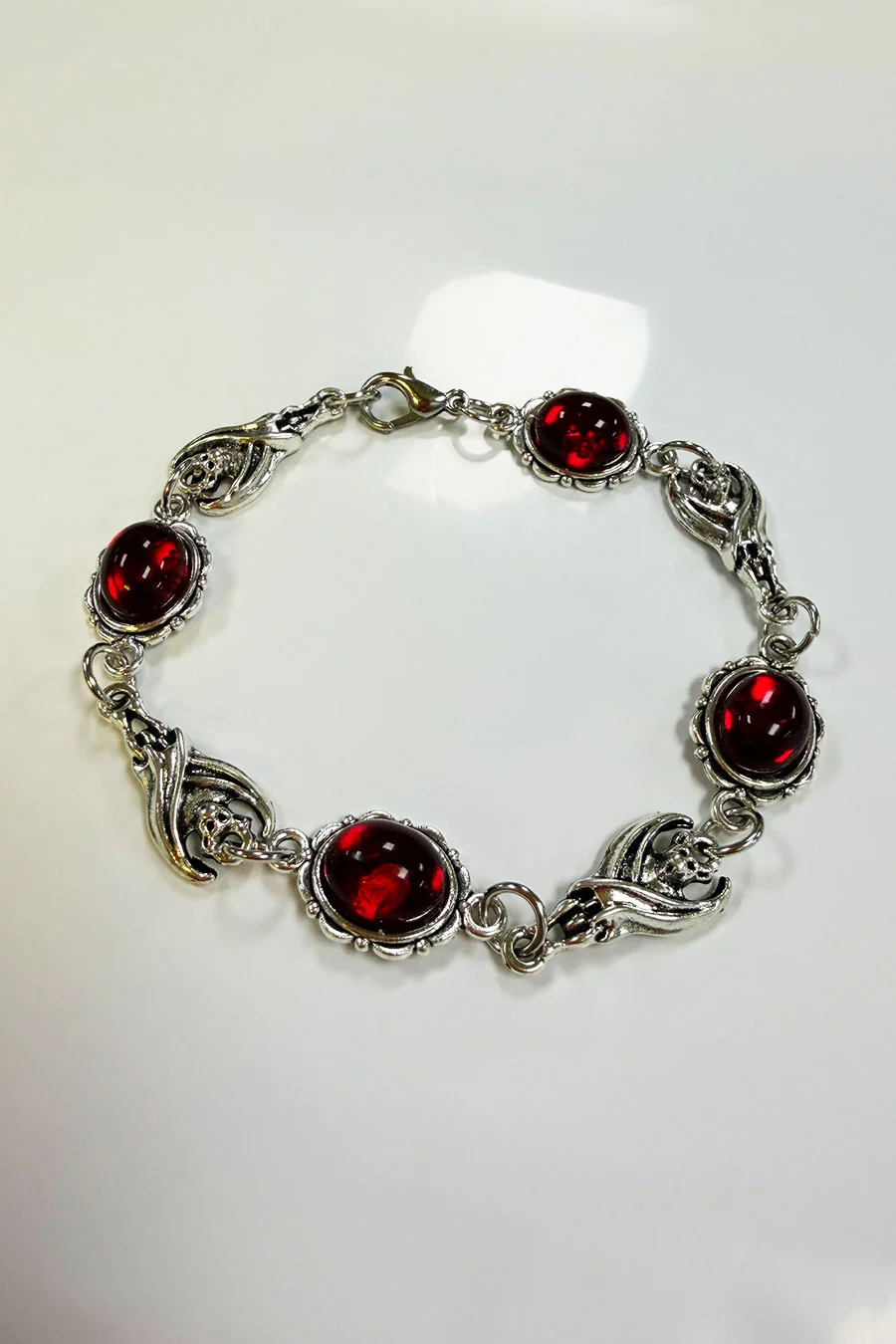 Victorian Gothic Faux Onyx Chain Bracelets