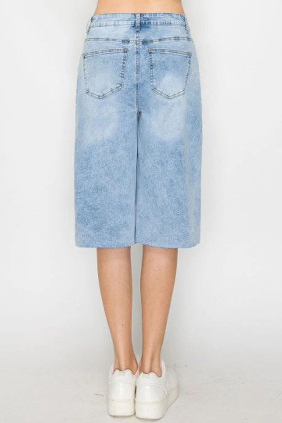 WAXJEAN Fade Wash Baggy Jorts with Great Stretch - Image 11