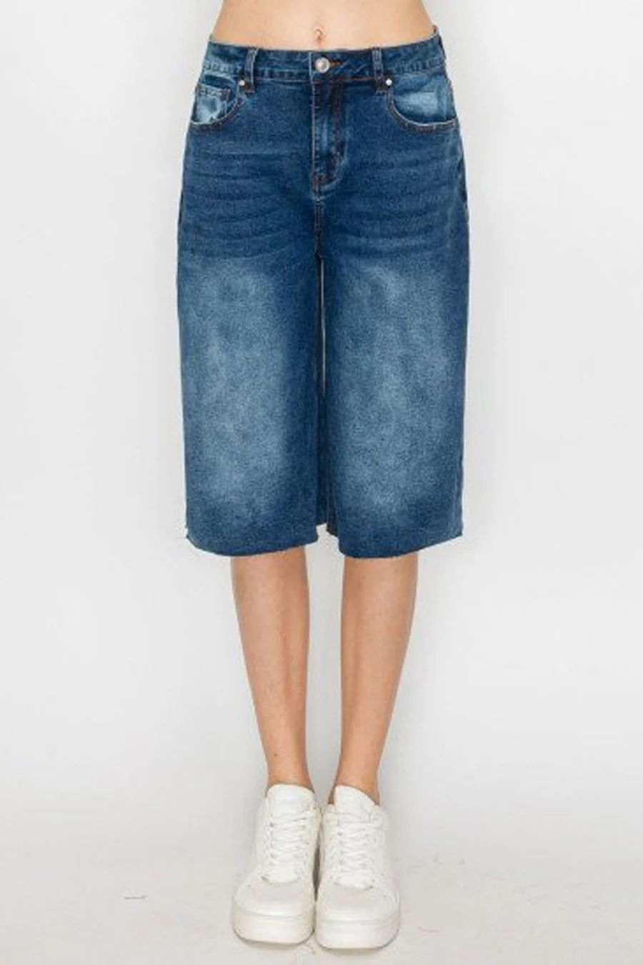 WAXJEAN Fade Wash Baggy Jorts with Great Stretch - Image 7