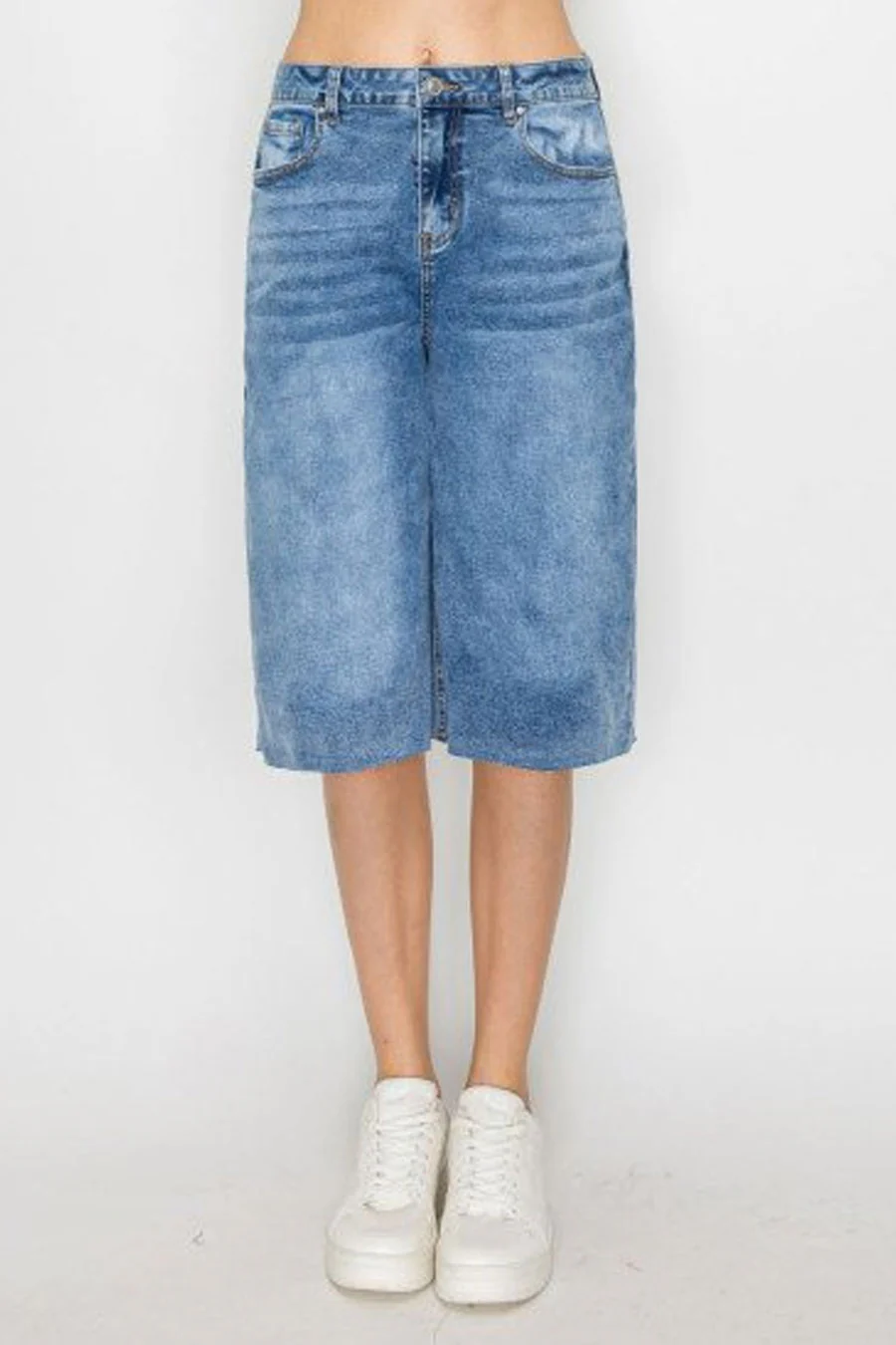 WAXJEAN Fade Wash Baggy Jorts with Great Stretch - Image 8