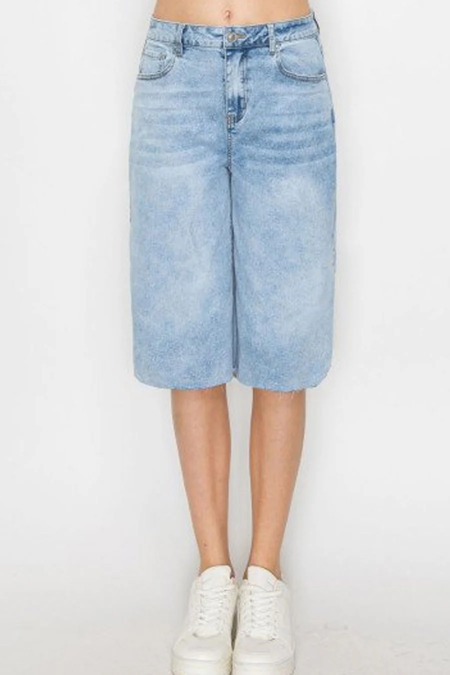WAXJEAN Fade Wash Baggy Jorts with Great Stretch - Image 9