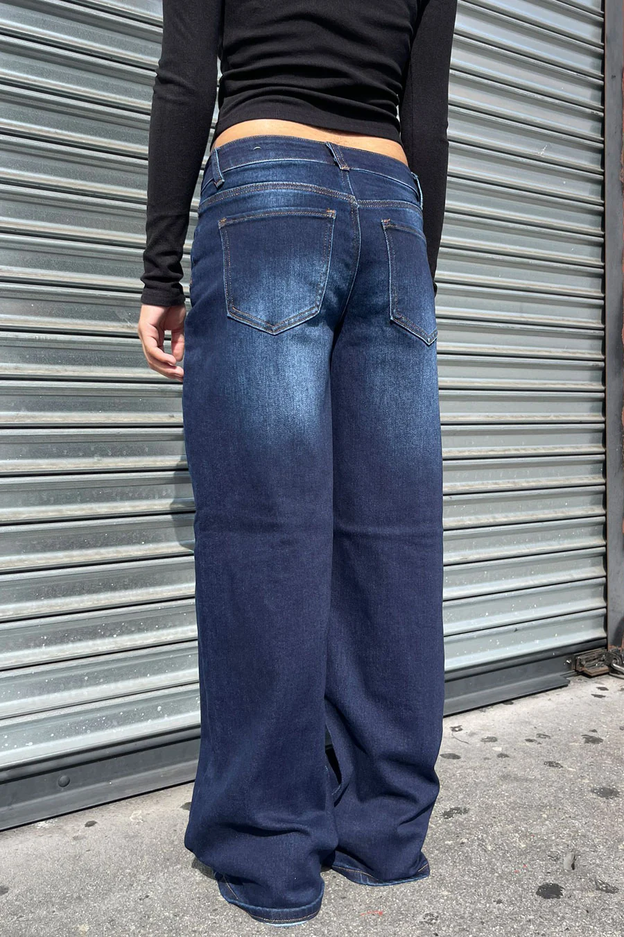 WAXJEAN Low Rise Basic Wide Leg Jean with Great Stretch - Image 5