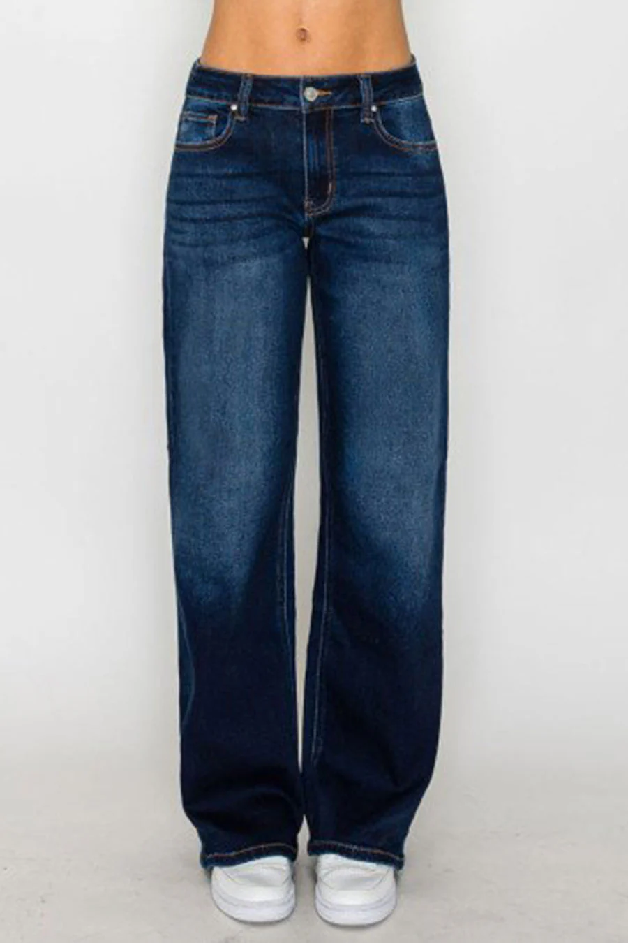 WAXJEAN Low Rise Basic Wide Leg Jean with Great Stretch - Image 6