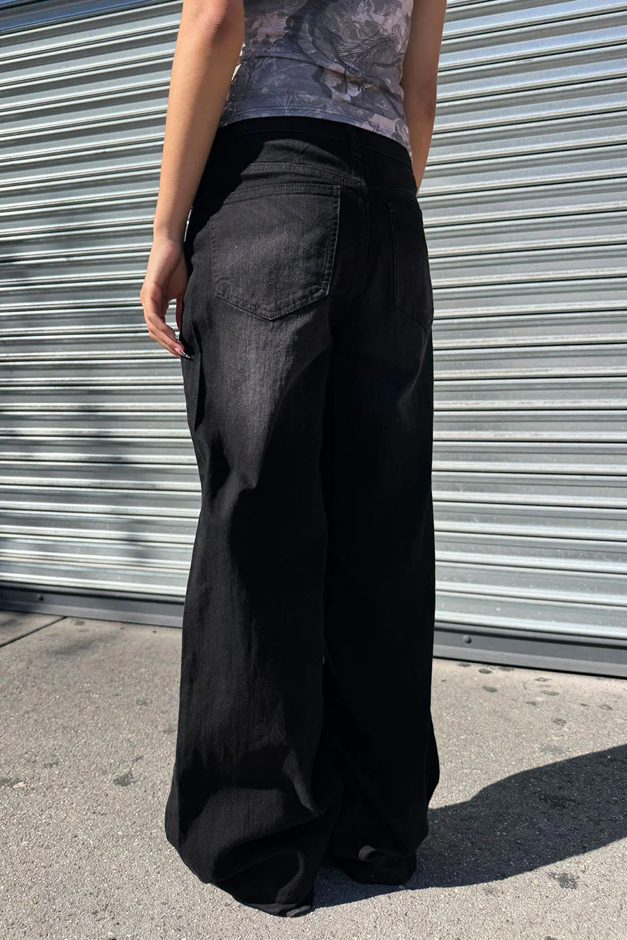 WAXJEAN Low Rise Basic Wide Leg Jean with Good Stretch - Image 3