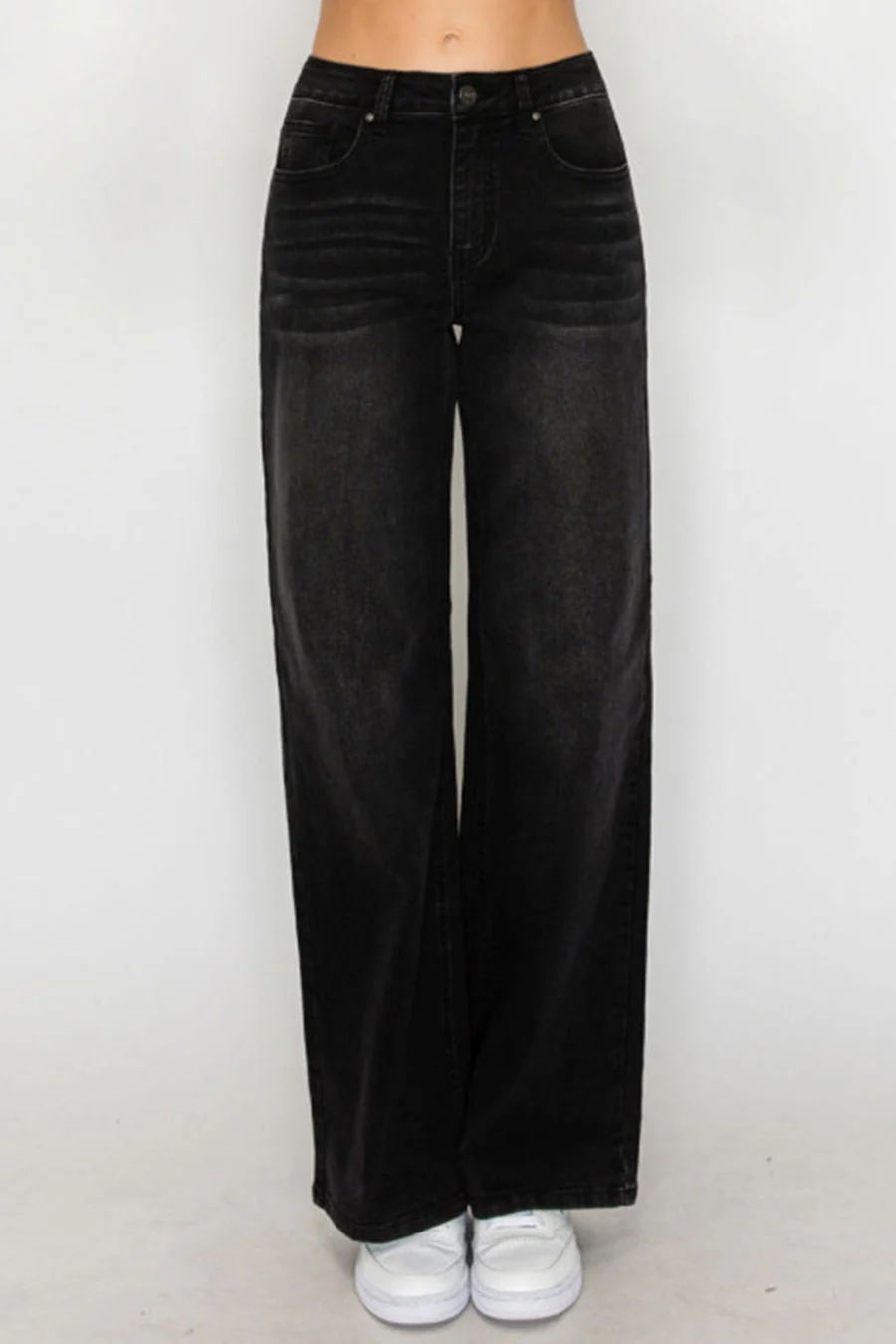 WAXJEAN Low Rise Basic Wide Leg Jean with Good Stretch - Image 5