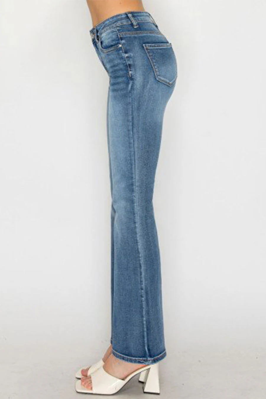 WAXJEAN Potassium Wash Low-Rise Bootcut Jean with Great Stretch - Image 10