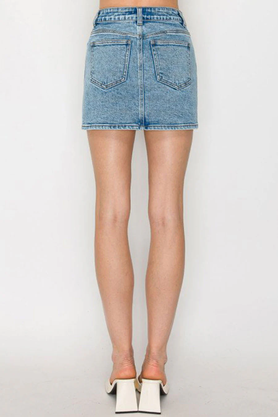 WAXJEAN Snow Wash Mini Skirt - Image 13