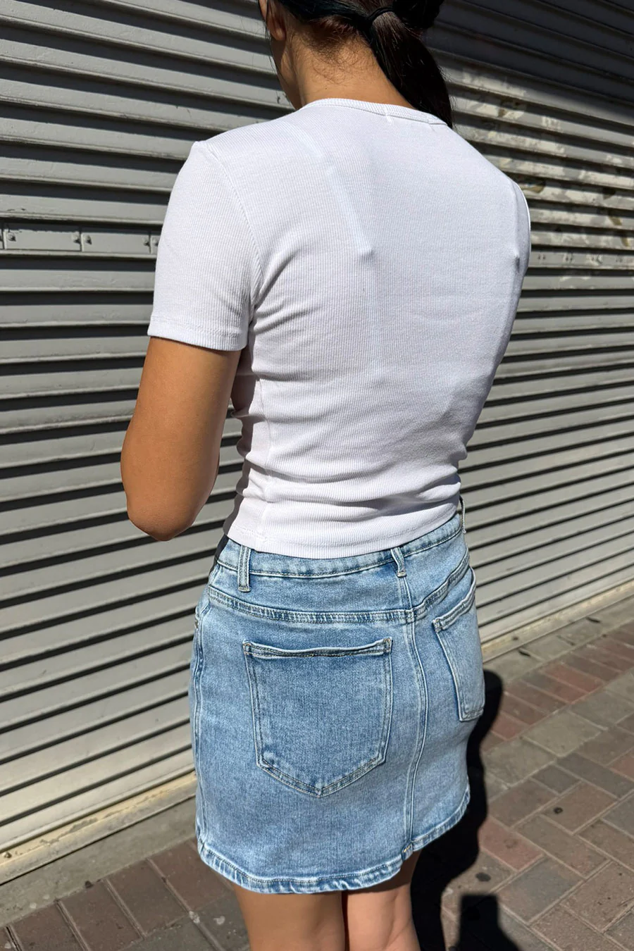 WAXJEAN Snow Wash Mini Skirt - Image 4