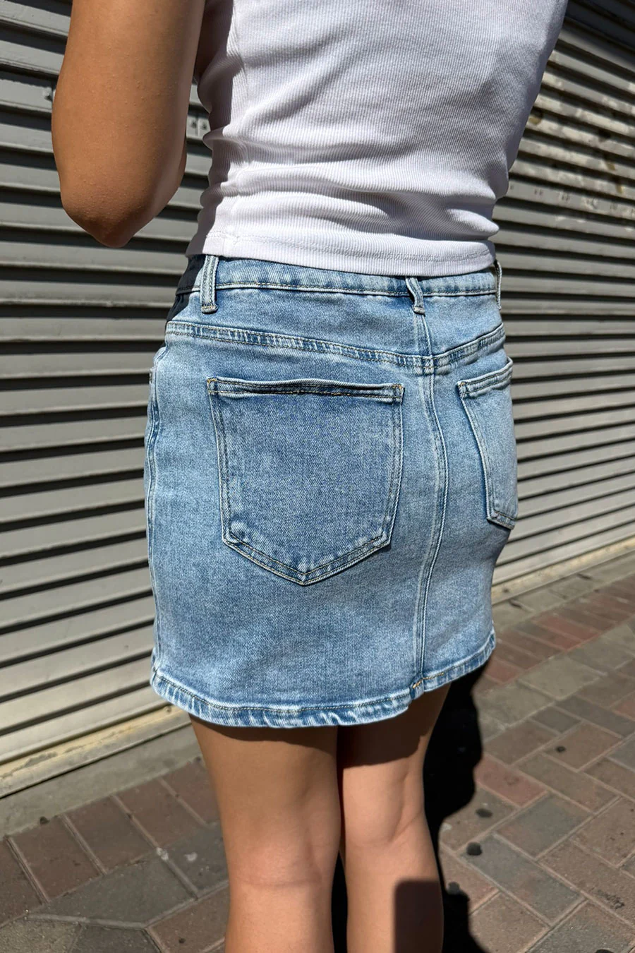 WAXJEAN Snow Wash Mini Skirt - Image 5
