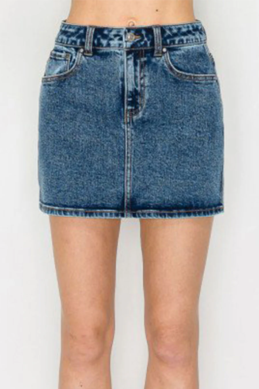 WAXJEAN Snow Wash Mini Skirt - Image 8