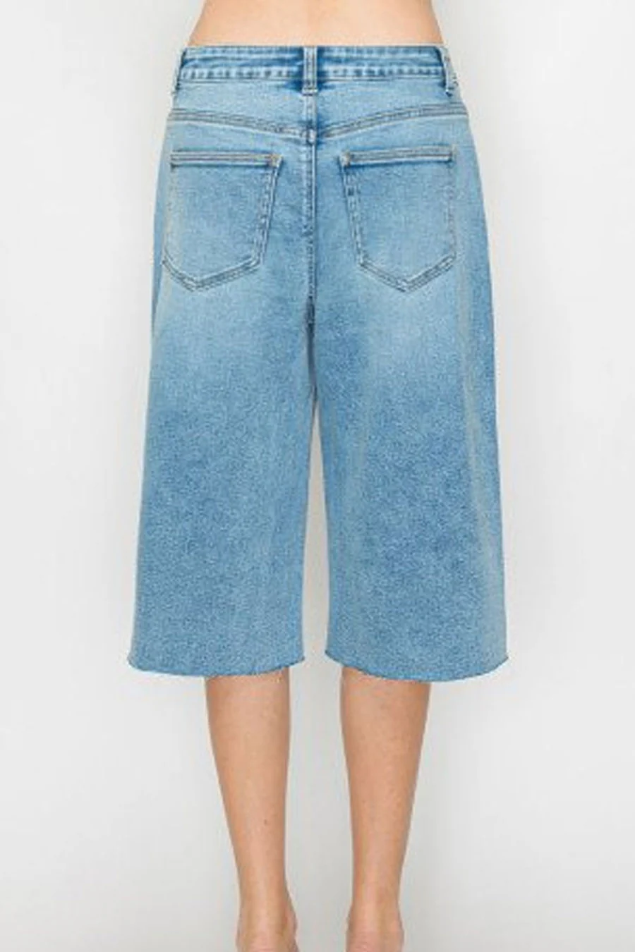 WAXJEAN Sprinkle Wash Raw Hem Jorts - Image 8