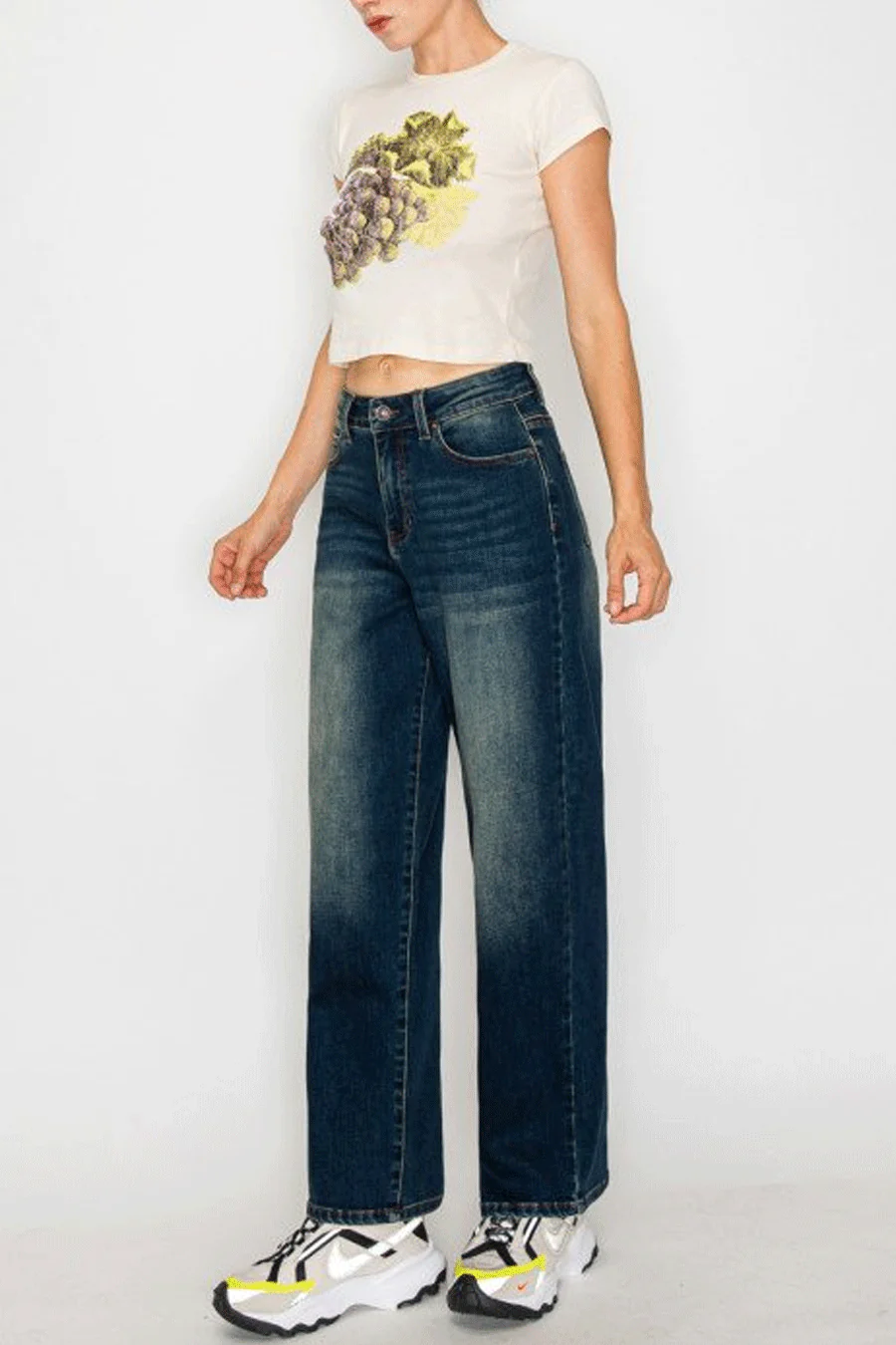 WAXJEAN Vintage Wash Baggy Straight Leg Jeans with Good Stretch - Image 10