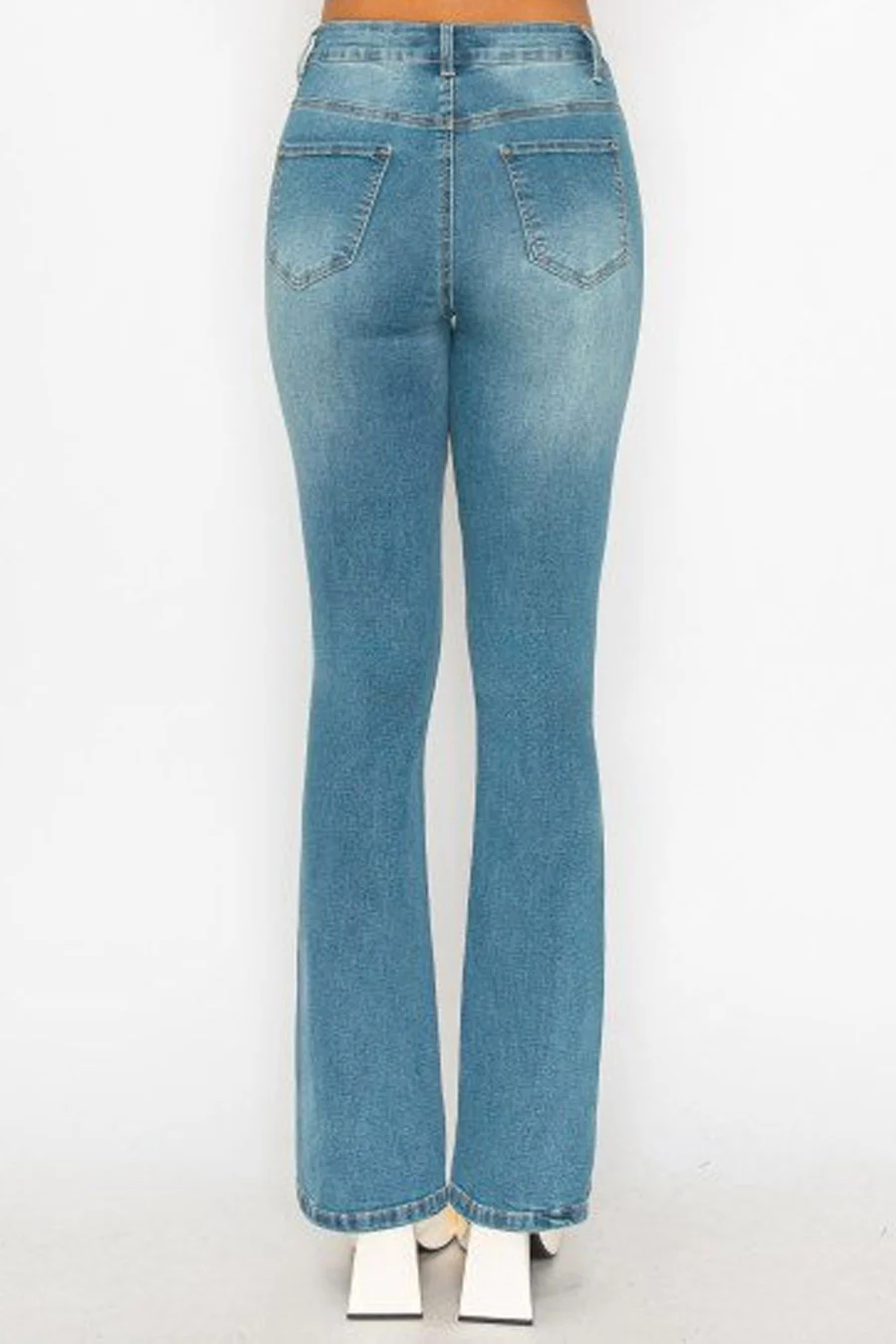 WAXJEAN Vintage Wash Bootcut Jean with Great Stretch - Image 3