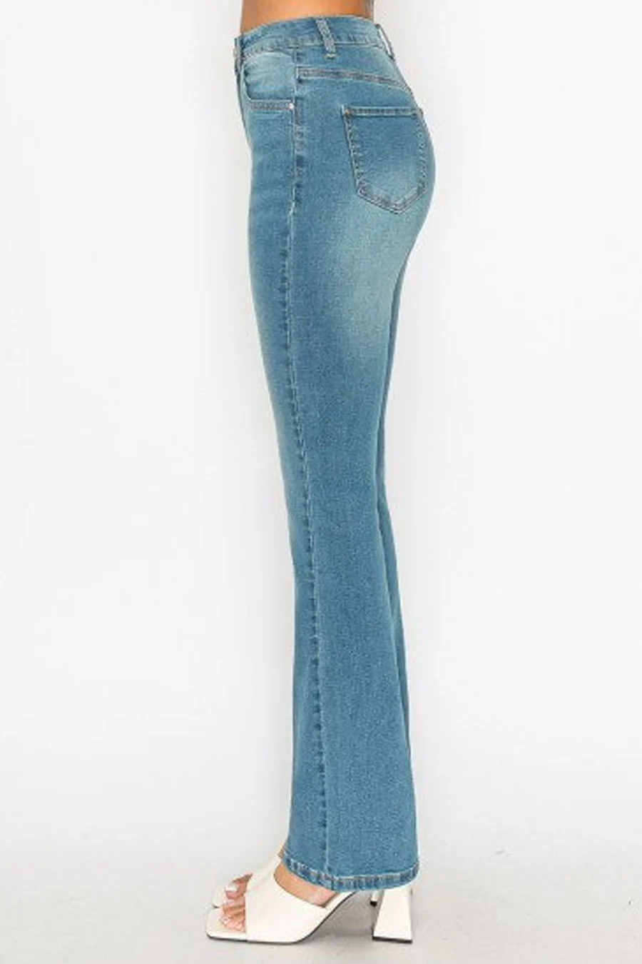 WAXJEAN Vintage Wash Bootcut Jean with Great Stretch - Image 4
