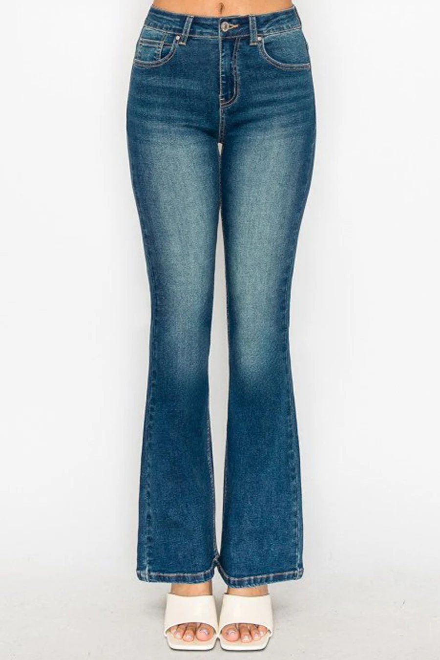 WAXJEAN Vintage Wash Bootcut Jean with Great Stretch - Image 5