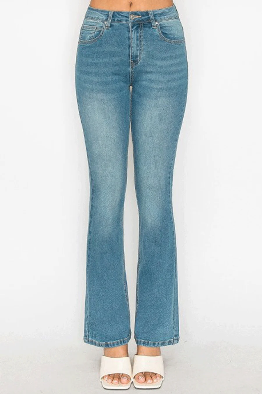 WAXJEAN Vintage Wash Bootcut Jean with Great Stretch - Image 6