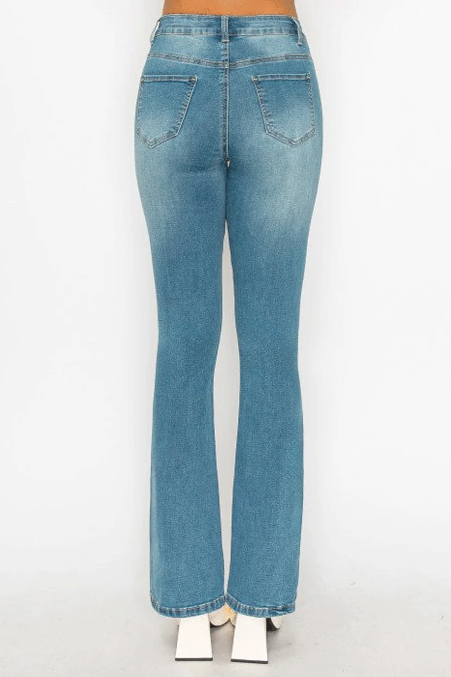WAXJEAN Vintage Wash Bootcut Jean with Great Stretch - Image 7