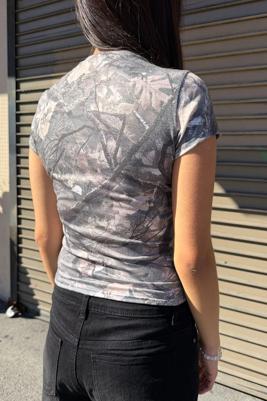Woodland Graphic Camouflage Print Short Sleeve Tee - Image 6