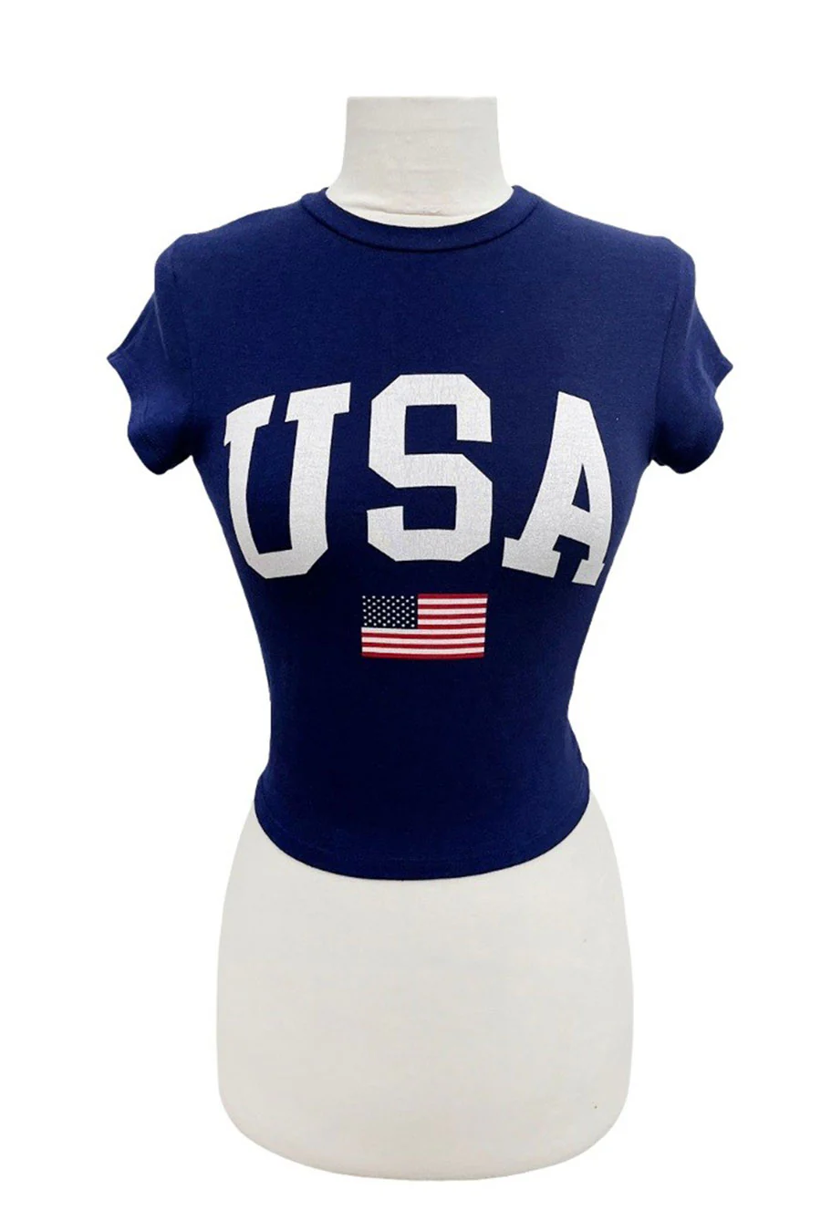 World Cup 2026 "USA" Graphic Short Sleeve Fitted Crop T-shirt - Image 2