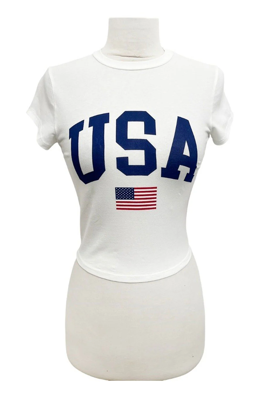 World Cup 2026 "USA" Graphic Short Sleeve Fitted Crop T-shirt - Image 3