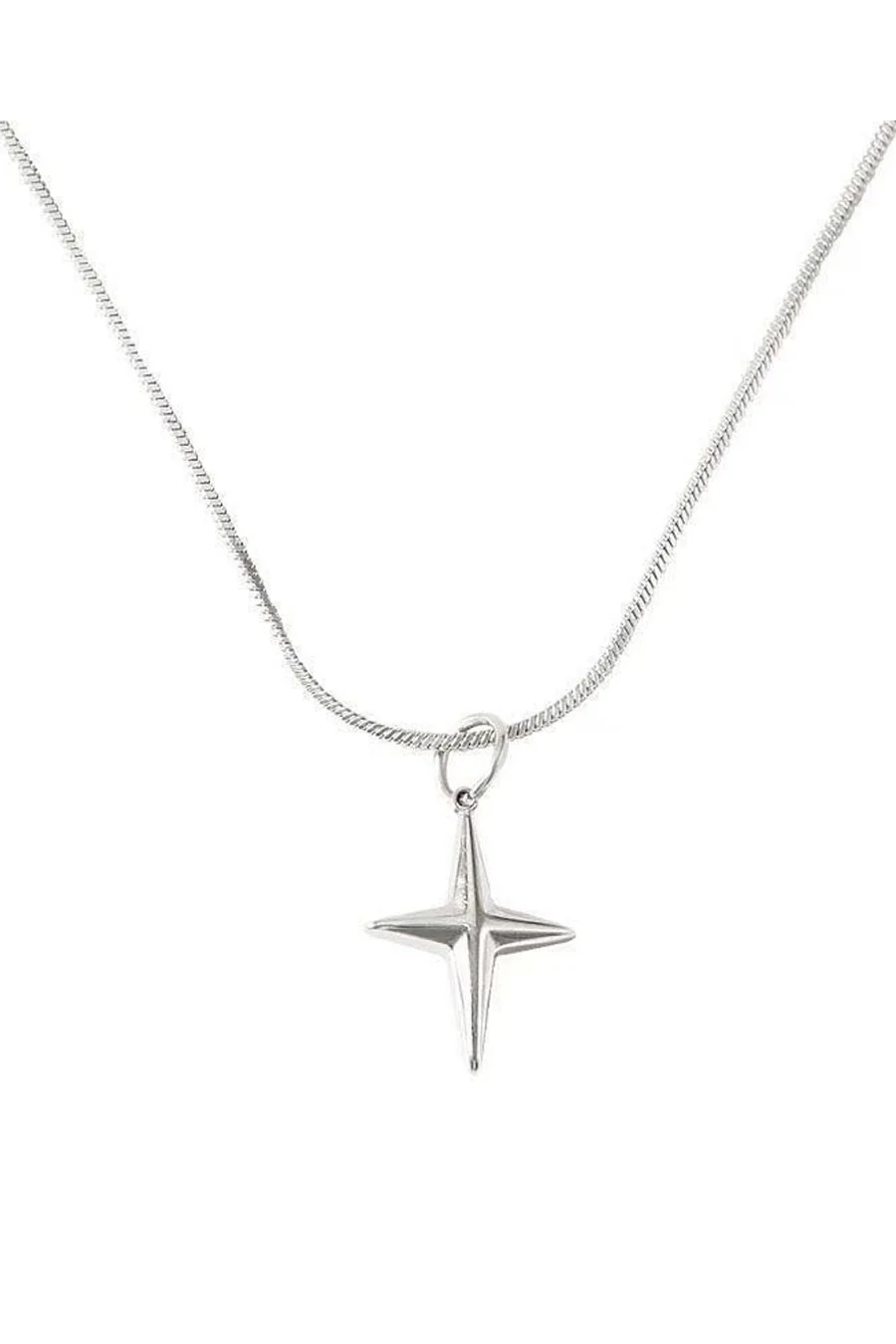 Y2K Four-Point Cross Pendant Necklace