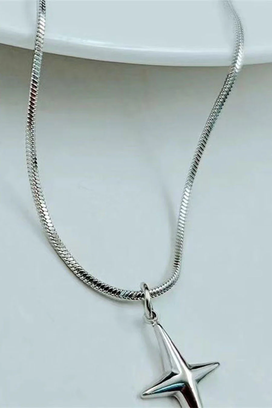 Y2K Four-Point Cross Pendant Necklace - Image 3